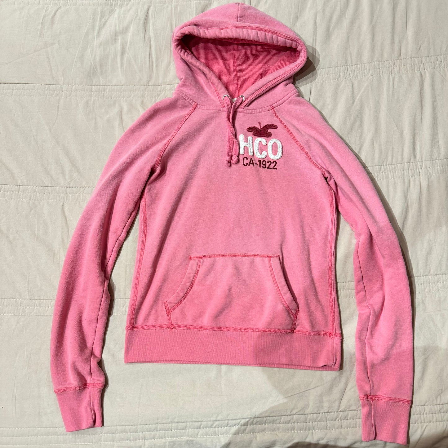 Light Pink ‘Hollister’ Y2K Hoodie Jacket