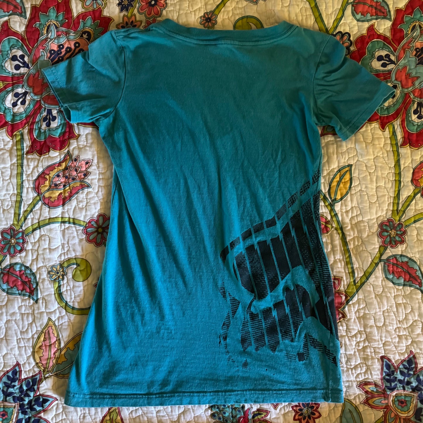 blue fox racing graphic moto v neck women’s shirt (S)