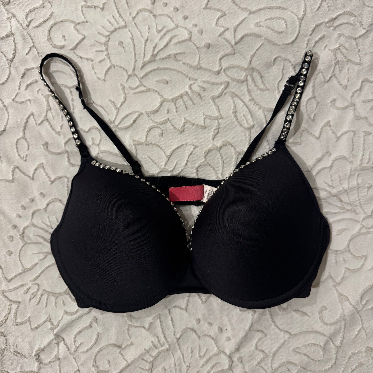 Black ‘Tail Bait’ Studded Rhinestone Mcbling Bra