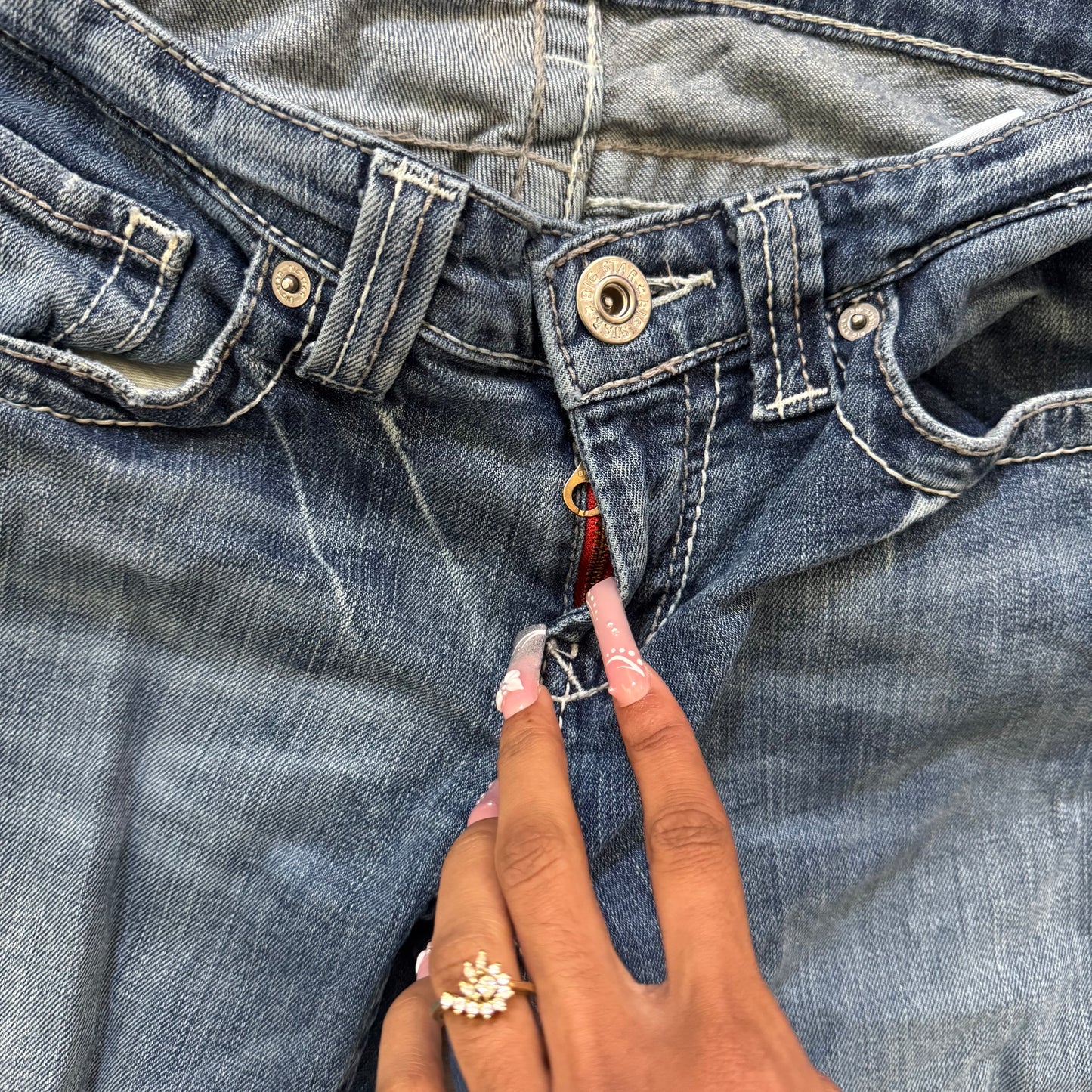 denim blue big star remy lowrise vintage bootcut jeans
