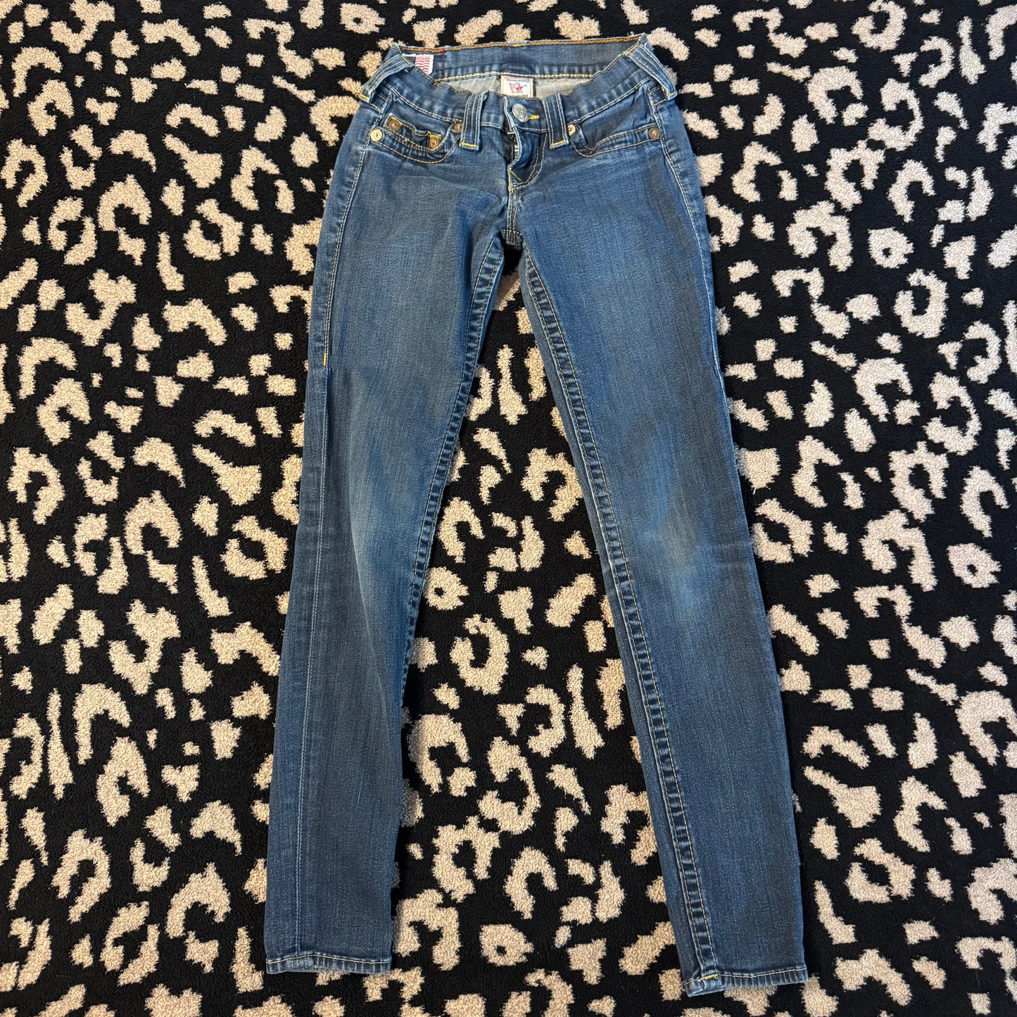 denim blue true religion skinny jeans low rise y2k (24)
