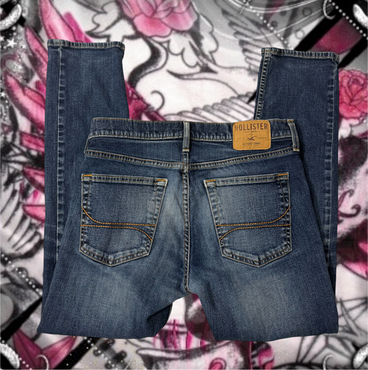 Denim Blue ‘Hollister’ Vintage High Rise Skinny Mens Jeans