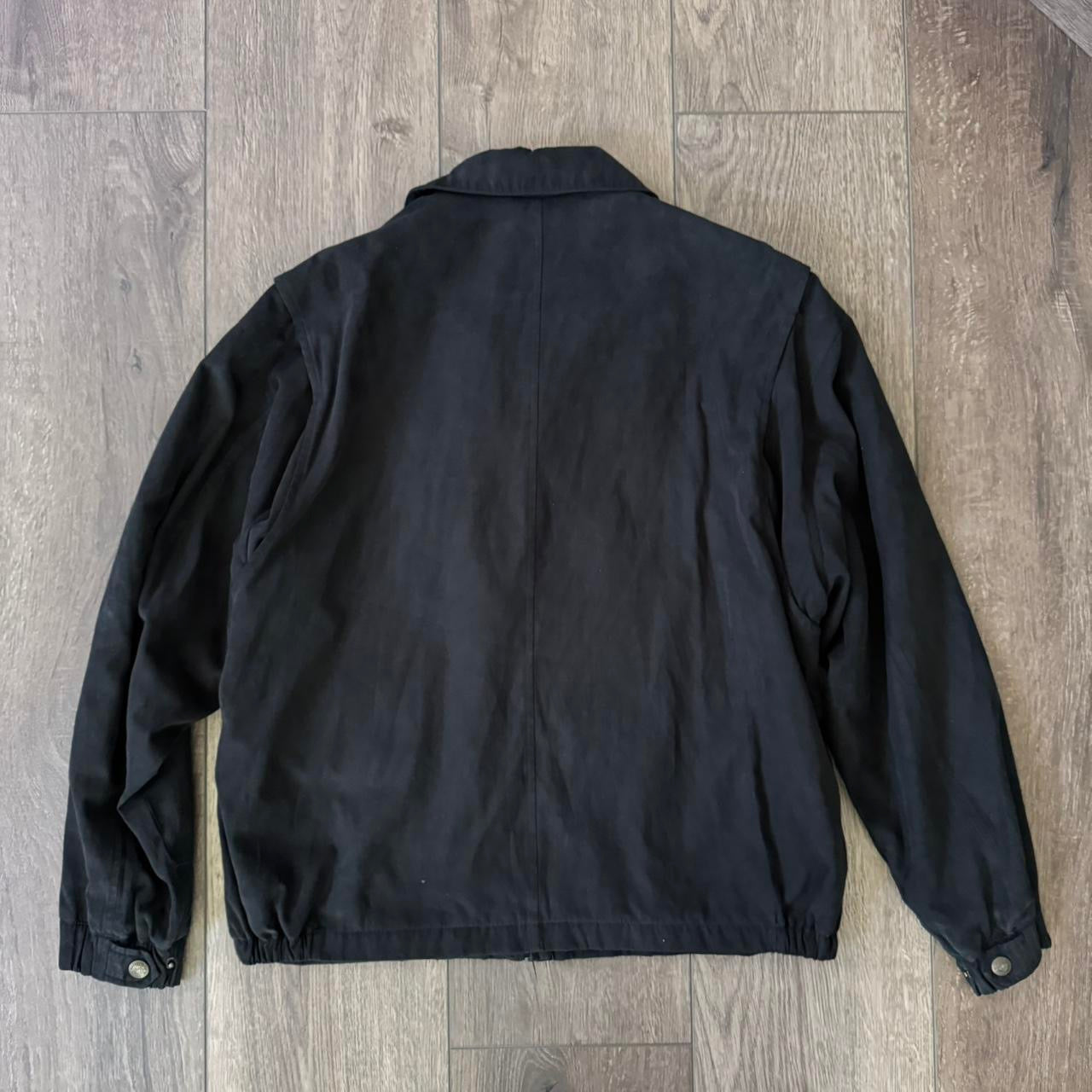 black vintage 90s weatherproof thick windbreaker jacket