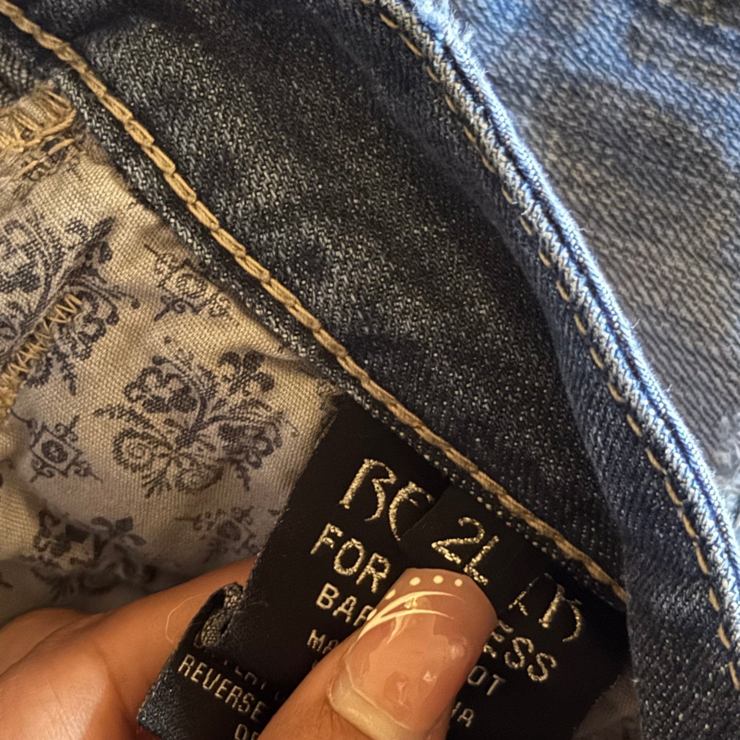 denim blue berock y2k mid rise bootcut jeans (2)