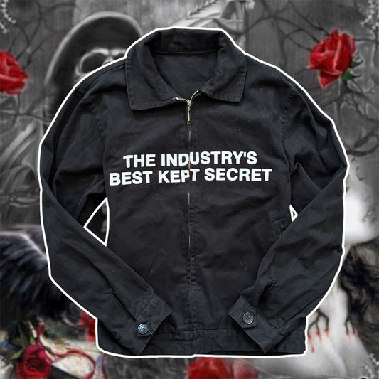black ‘the industry best kept secret’ long sleeve jacket