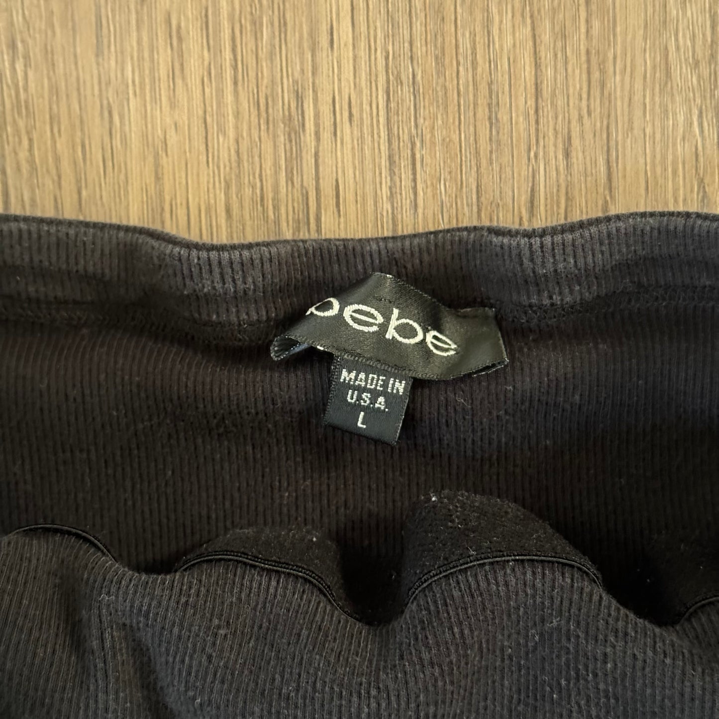 black rare bebe rhinestone y2k tube top (L)