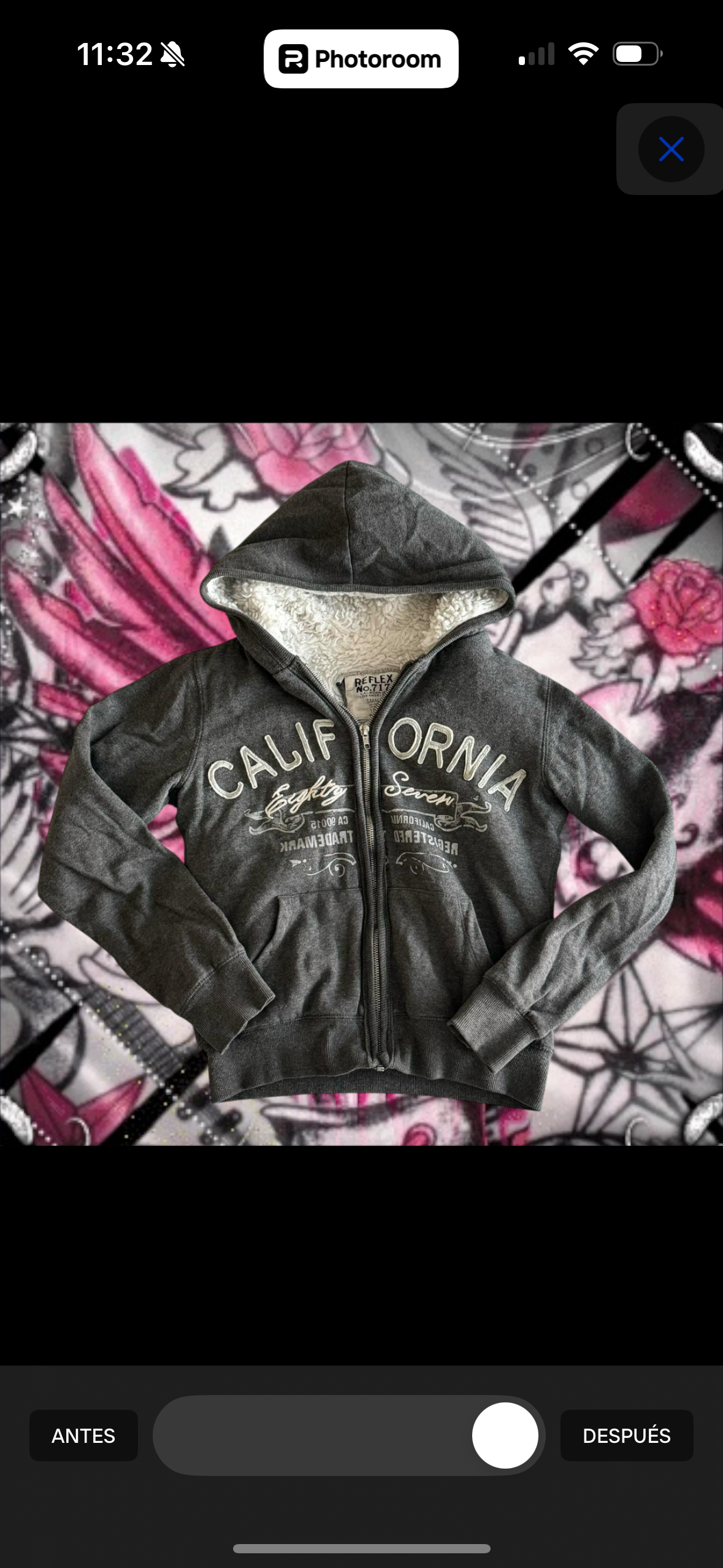 Dark Grey ‘Reflex No.717’ California Fur Hoodie Jacket