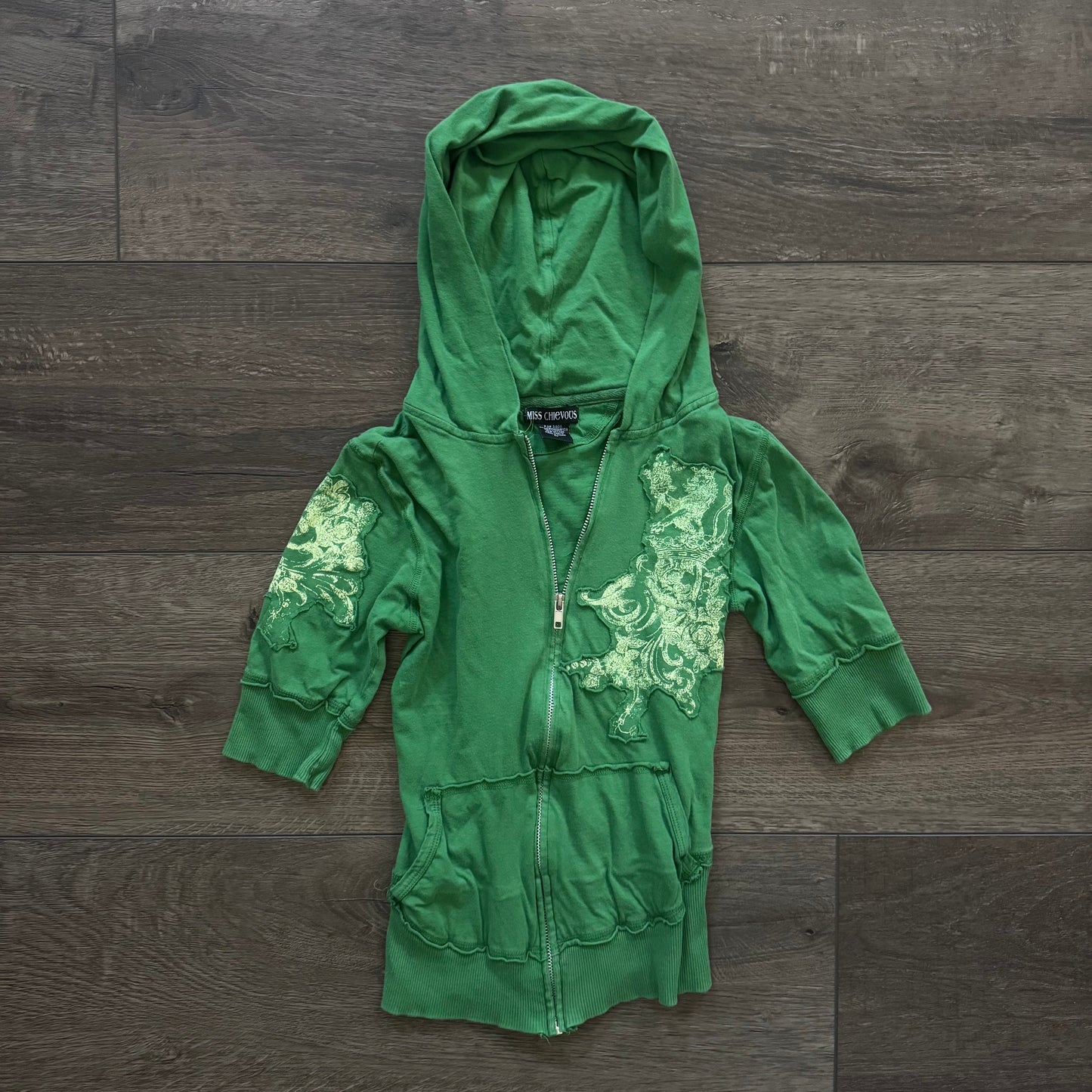 green cybery2k royalty quarter sleeve hoodie jacket