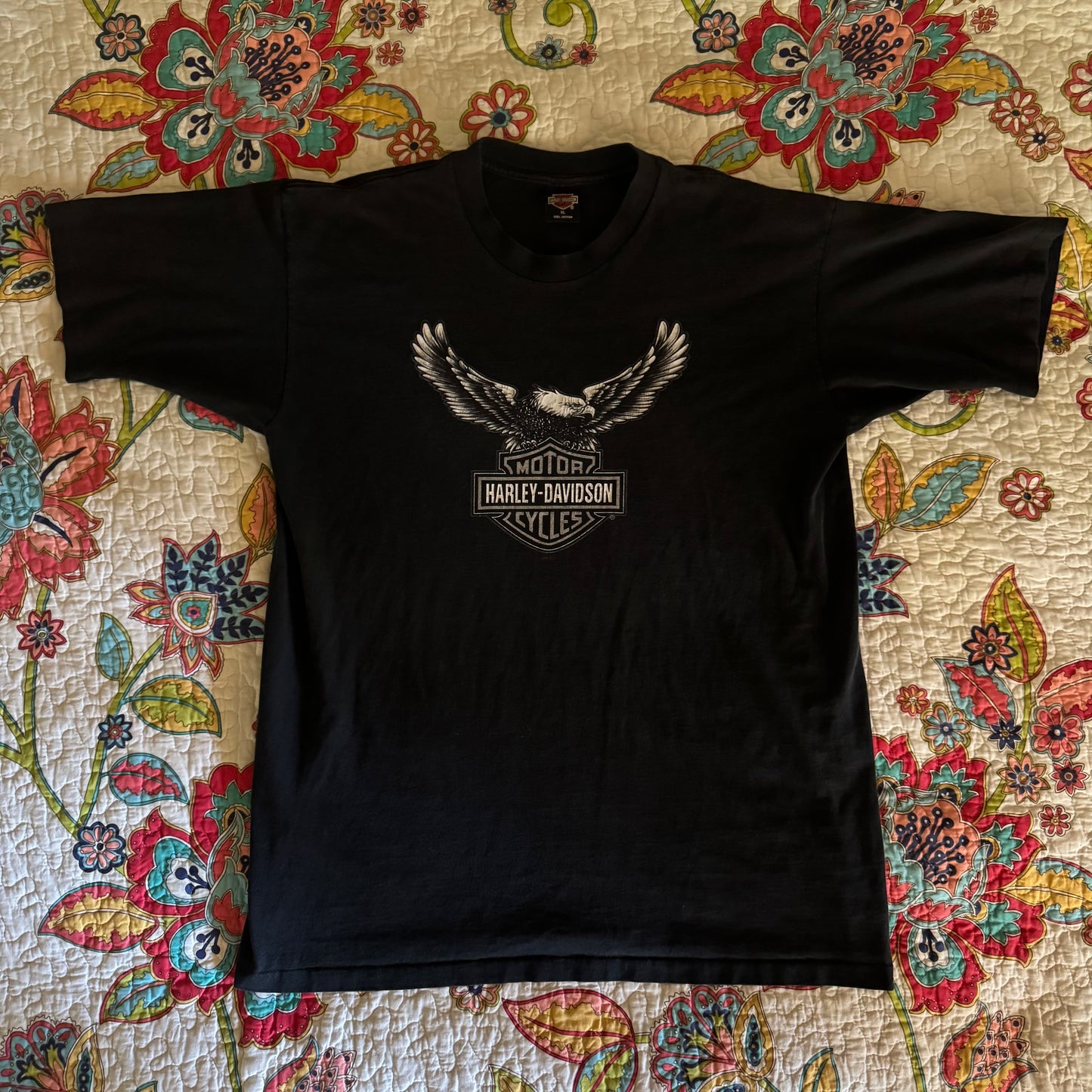 black 1997 harley davidson honolulu hawaii vintage graphic t shirt (XL)