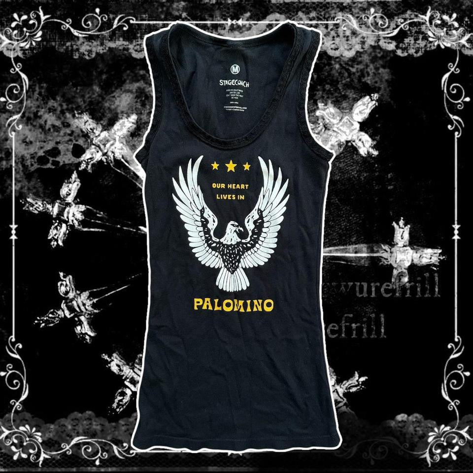 black palomino eagle coachella tank top