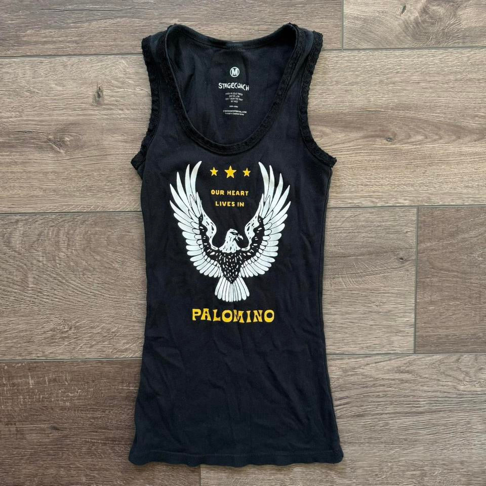 black palomino eagle coachella tank top