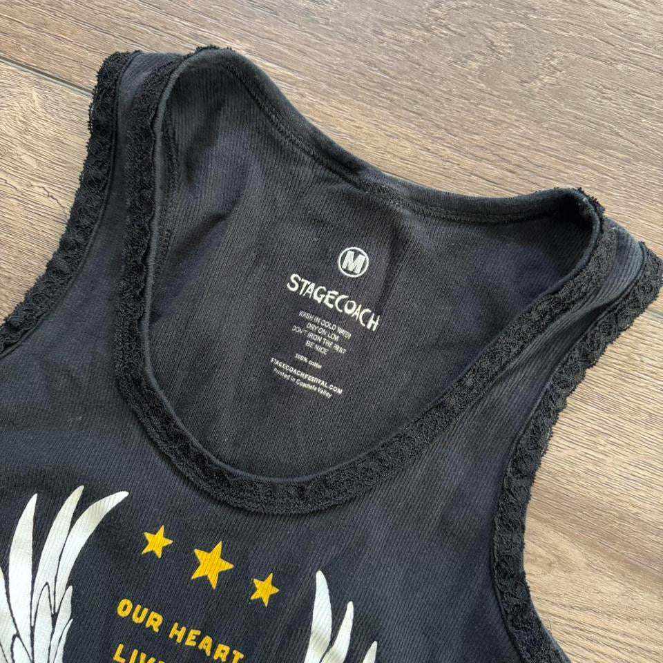 black palomino eagle coachella tank top