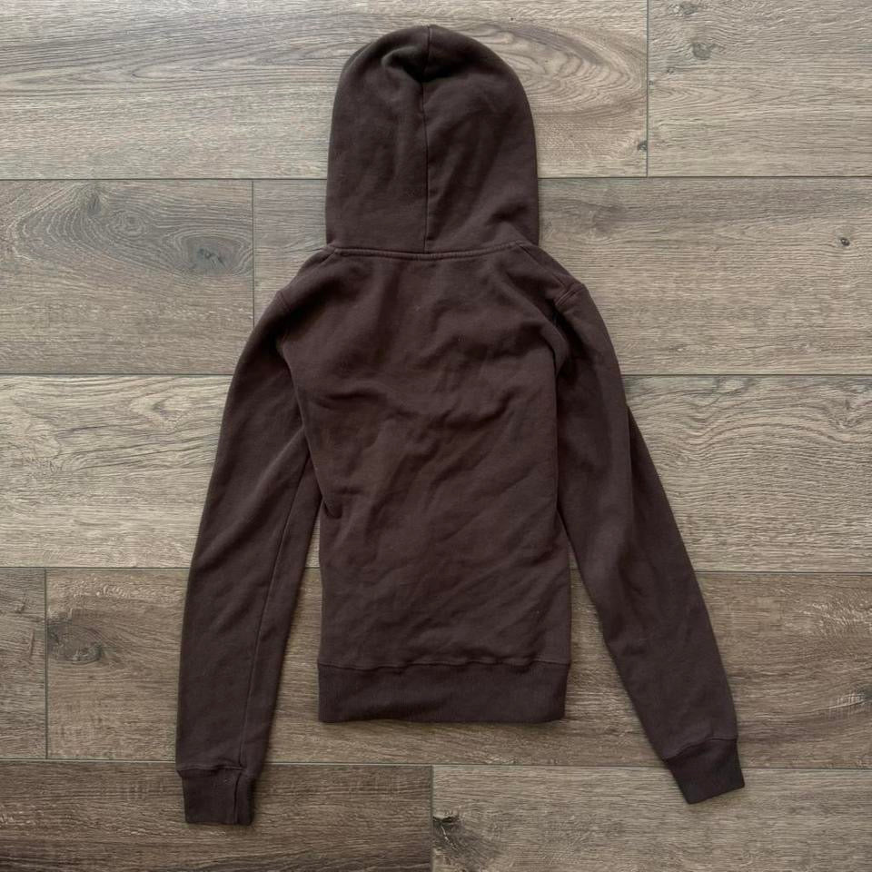 brown & pink hollister zip up jacket
