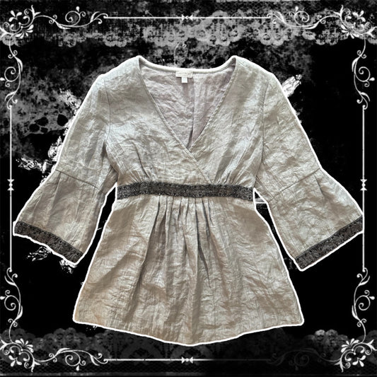 Grey ‘a Pea in the Pod Maternity’ Sequin Beaded Blouse