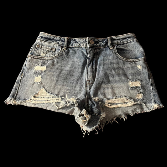 Denim Blue ‘Pacsun’ Distressed Booty Shorts