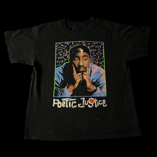 Black Tupac Poetic Justice Graphic Shirt