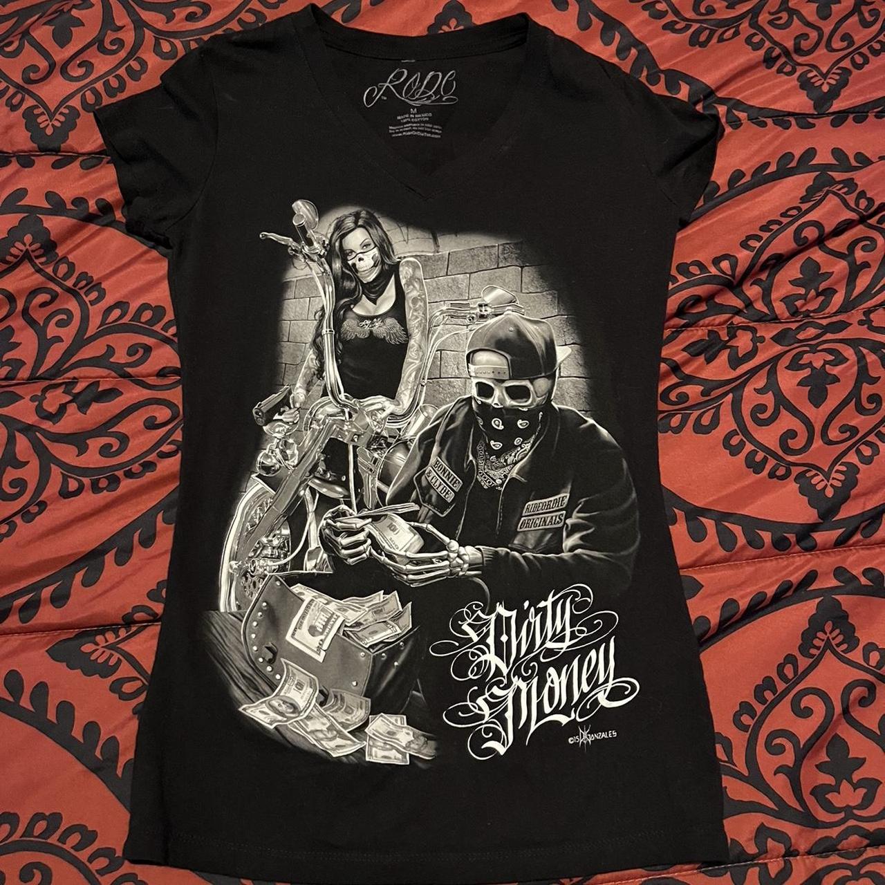 Black ‘Rode’ Skull Graphic Shirt